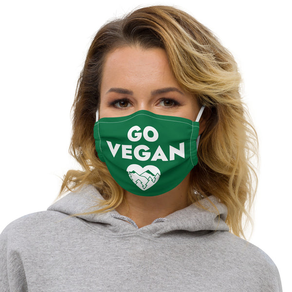 GO VEGAN - Premium face mask